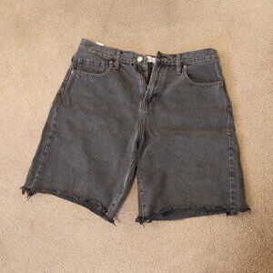 Dark Gray Jean Shorts